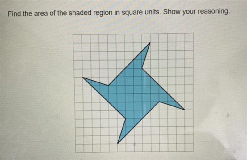 Find the area of the shaded region in square units. Show your reasoning.-example-1