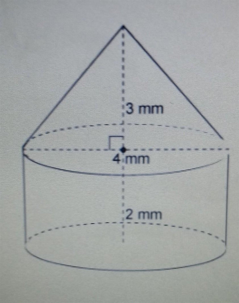 The figure is made up of a cone and a cylinder To the nearest whole number, what is-example-1