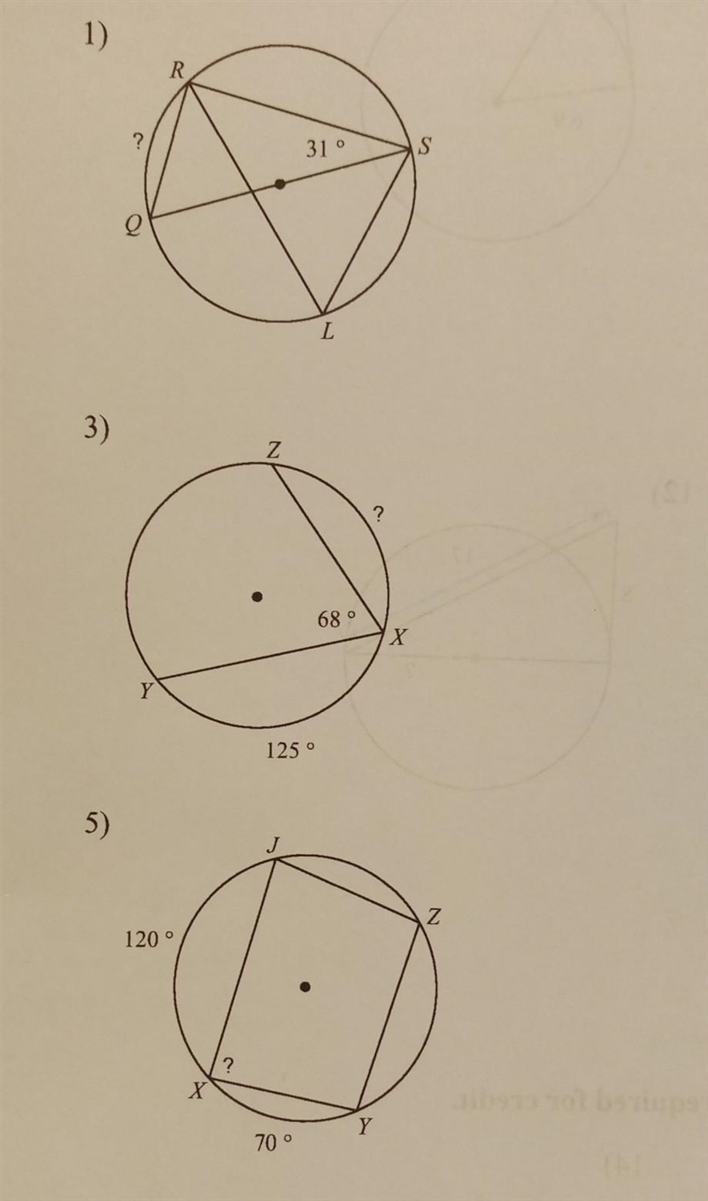 Find the measure of the arc or angle indicated. Part 1. NO LINKS.​-example-1