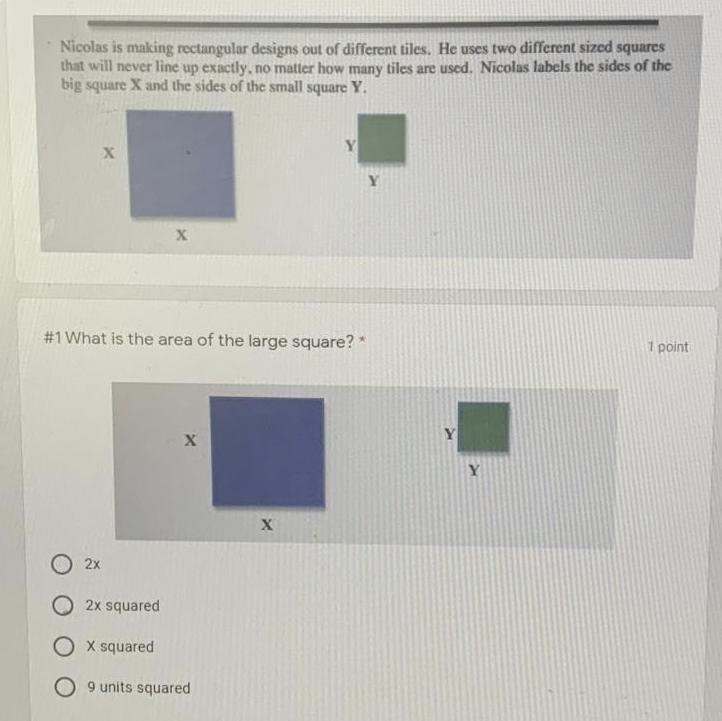 What the area of the large square?-example-1