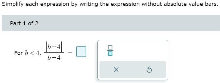 Simplify each expression by writing the expression without absolute value bars-example-1