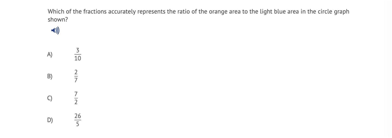 Which of the fractions accurately represents the ratio of the orange area to the light-example-2