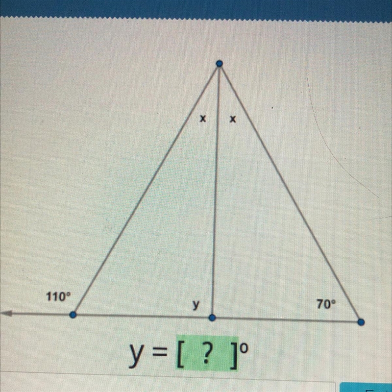 Angle sum theorem y=? Degrees-example-1