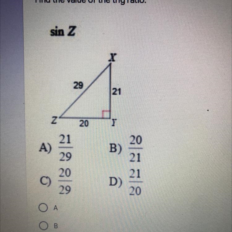 Please help!! find the value of the trig ratio.-example-1