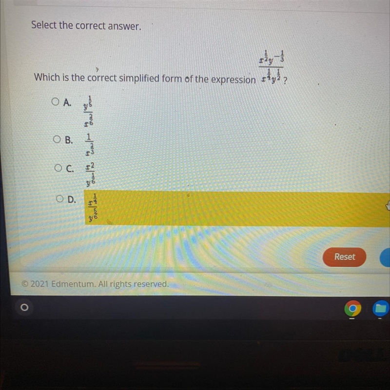 Select the correct answer:-example-1