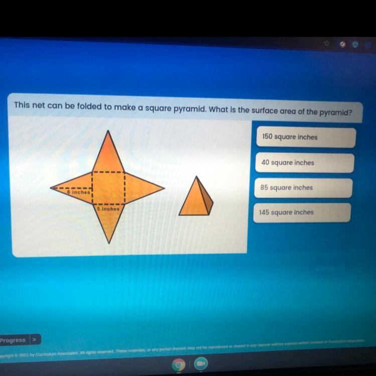 This net can be folded to make a square pyramid. What is surface area of the pyramid-example-1