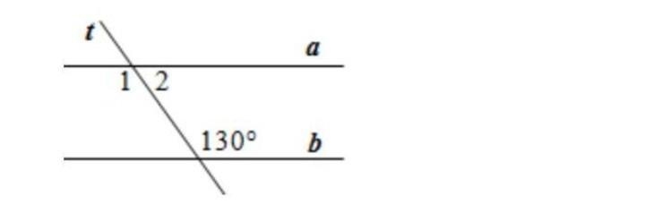 In each figure below find m∠1 and m∠2, if a||b. Show your work with statements. ​-example-1