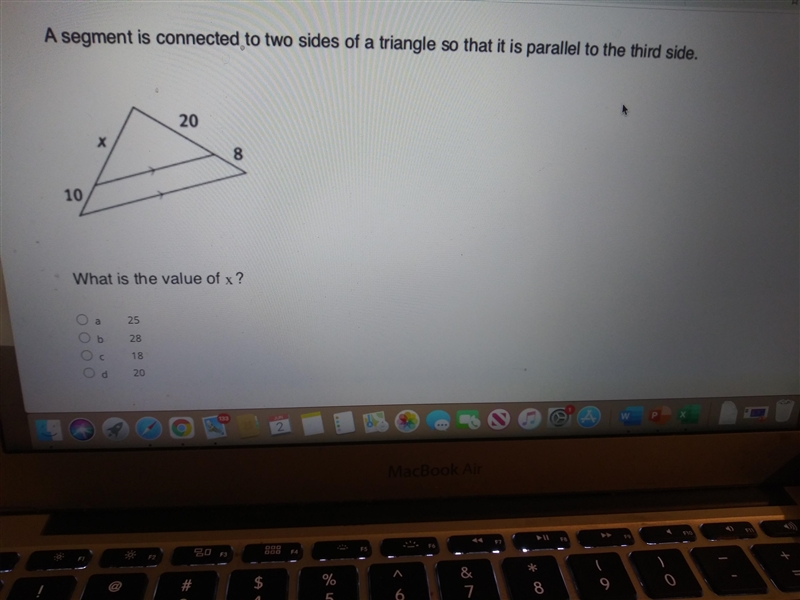 A segment is connected to two sides of a triangle so that it is parallel to the third-example-1