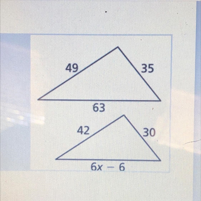 The given polygons are similar. Find the value of x.-example-1