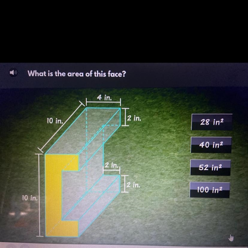 What is the area of this face? please help!!!!-example-1