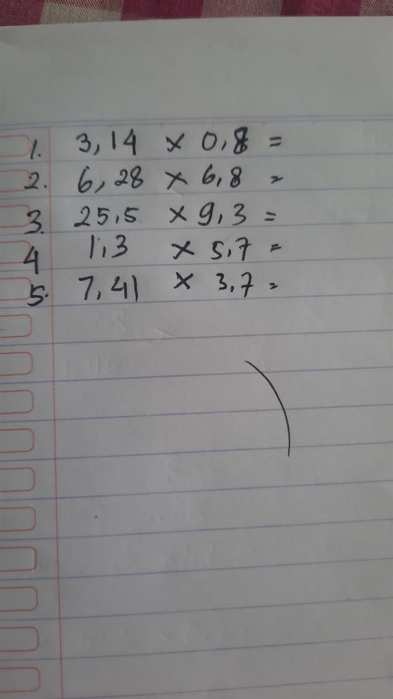 How to solve 3,14 x 0,8 =-example-1