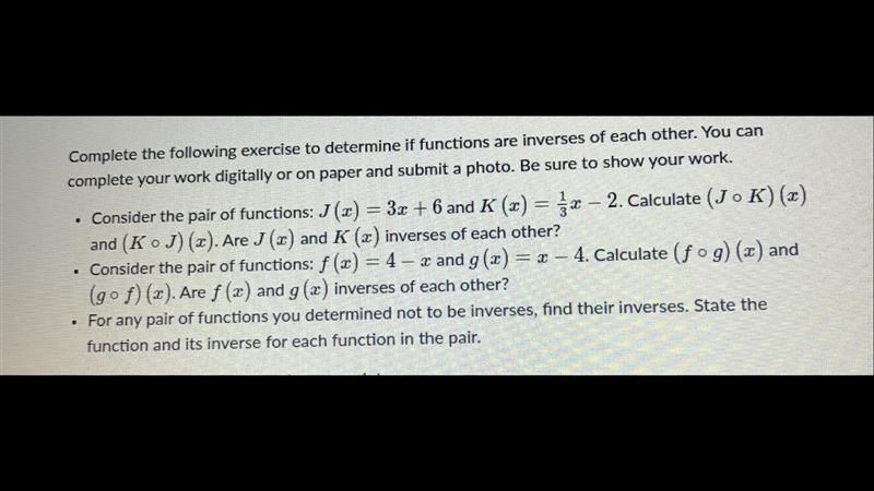 Proving functions are inverses of each other: are these inverses of each other band-example-1