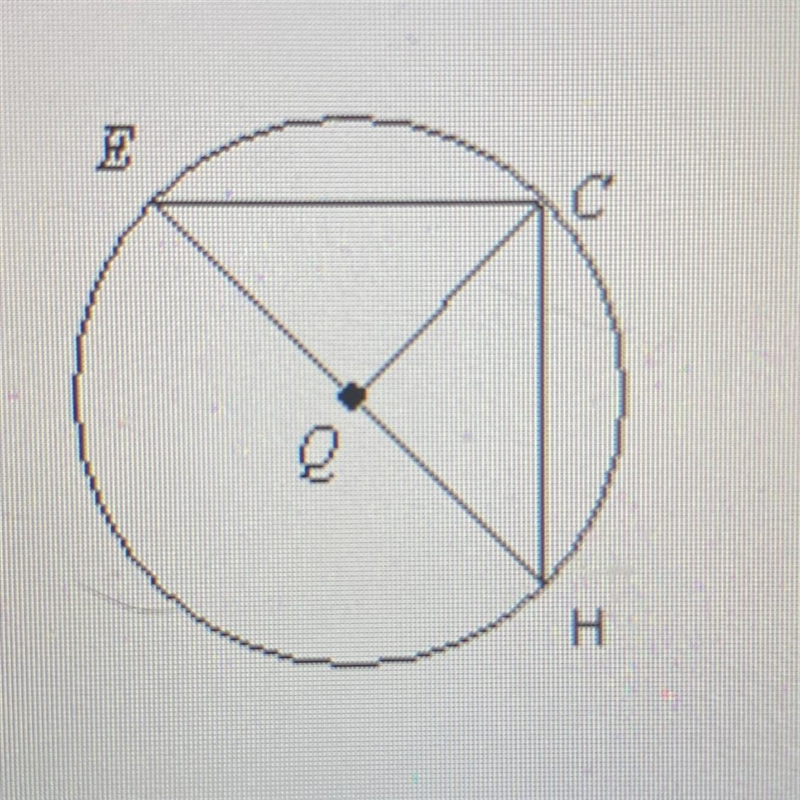 Name the diameter for the circle Q. A. QH. B.EH. C.HC. D.QE-example-1