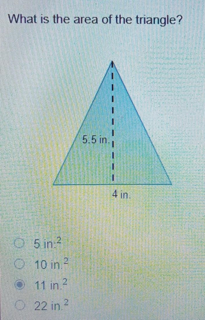 What is the area of the triangle?​-example-1