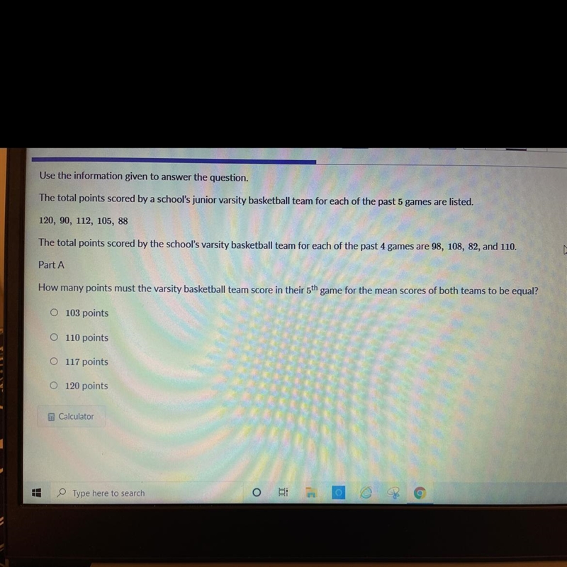 Use the information given to answer the question. The total points scored by a school-example-1