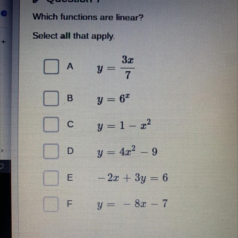 Which functions are linear-example-1