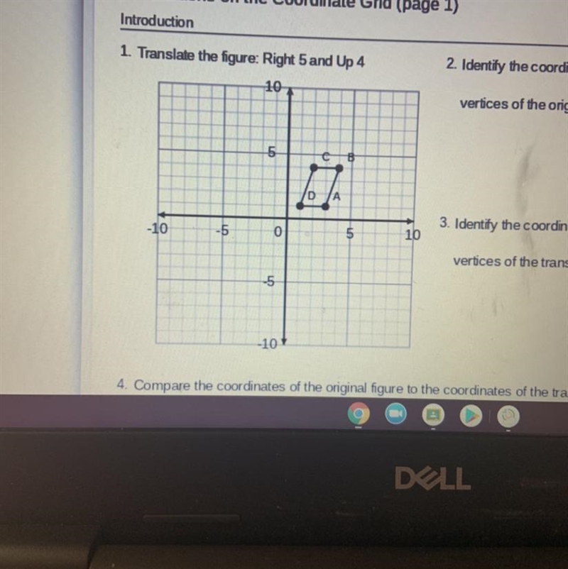 1. Translate the figure: Right 5 and Up 4-example-1