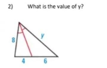 2) What is the value of y? A) 2 B) 10 C)9 D)12 (geometry)​-example-1