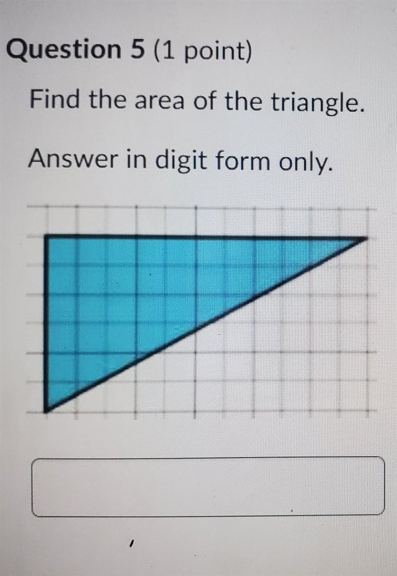 Find area,of the triangle digits only. I counted the lines, 7 and 12 ÷2. and it was-example-1