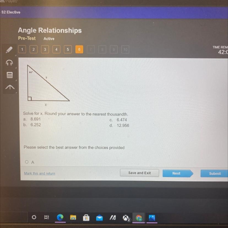 Solve for x. Round your answer to the nearest thousandth.-example-1