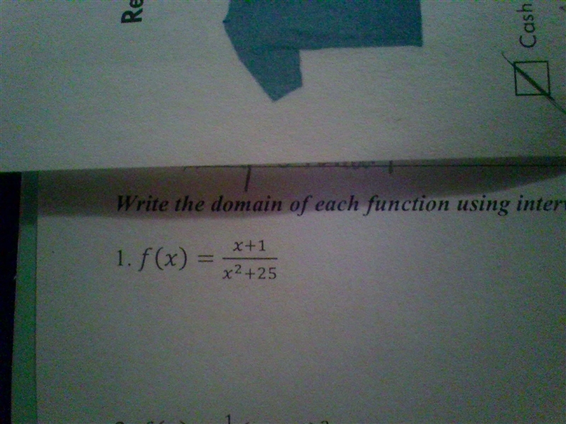 Write the domain of the function using interval notation-example-1