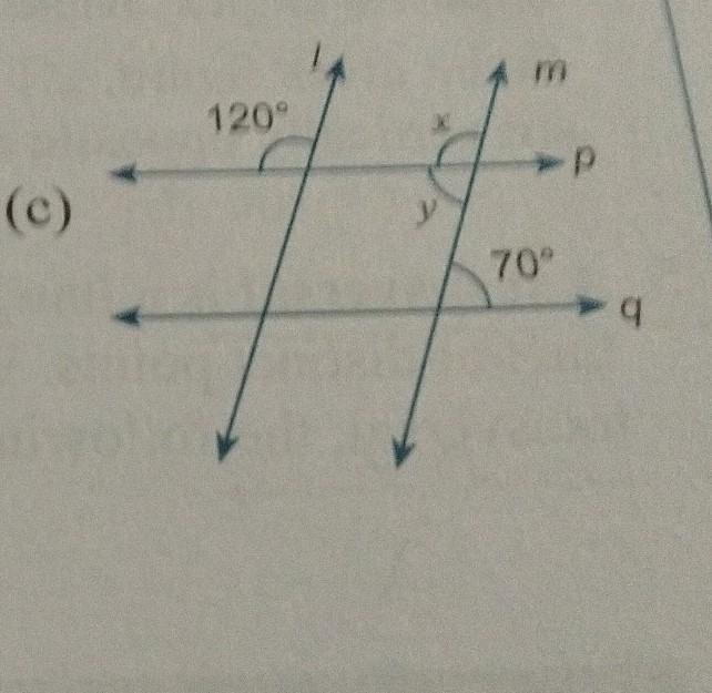 Please answer in full process questions Given L || M find the value of unknown angles-example-1