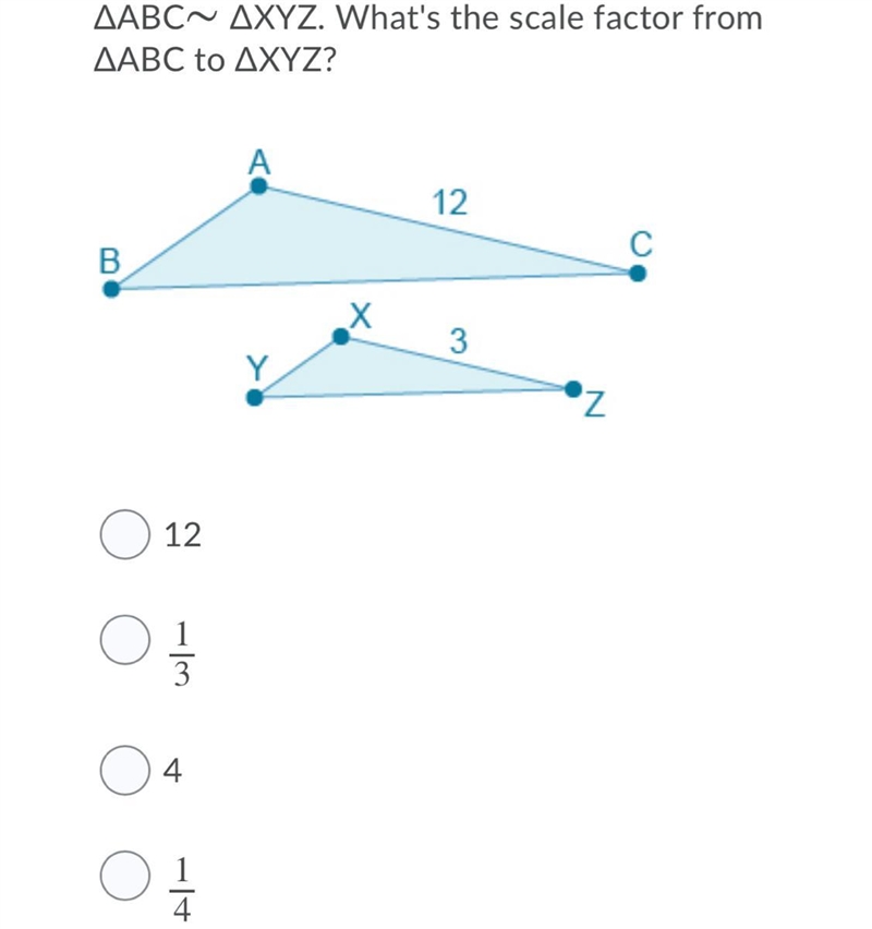 AABC-AXYZ. What's the scale factor from AABC to AXYZ?-example-1