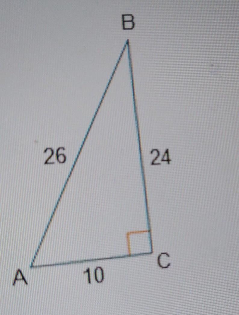 Given right angle ABC, what the value of tan(A)? 5/13 12/13 12/5 13/12 need answer-example-1