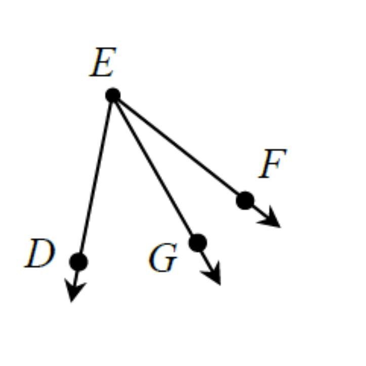 In the figure, angle DEF is 34x + 11, angle DEG is 2x + 24, and angle GEF is 3x + 12. The-example-1