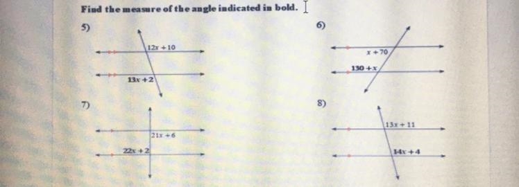 Find the measure of the angle indicated in bold.-example-1