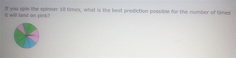 PLSSS If you spin the spinner 10 times, what is the best prediction possible for the-example-1