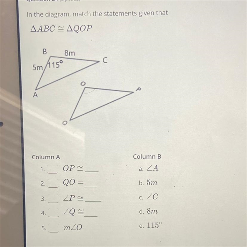 Match the statement using the diagram-example-1