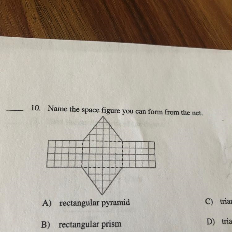 HELP?!!!!! Name the space figure you can form from the net.-example-1