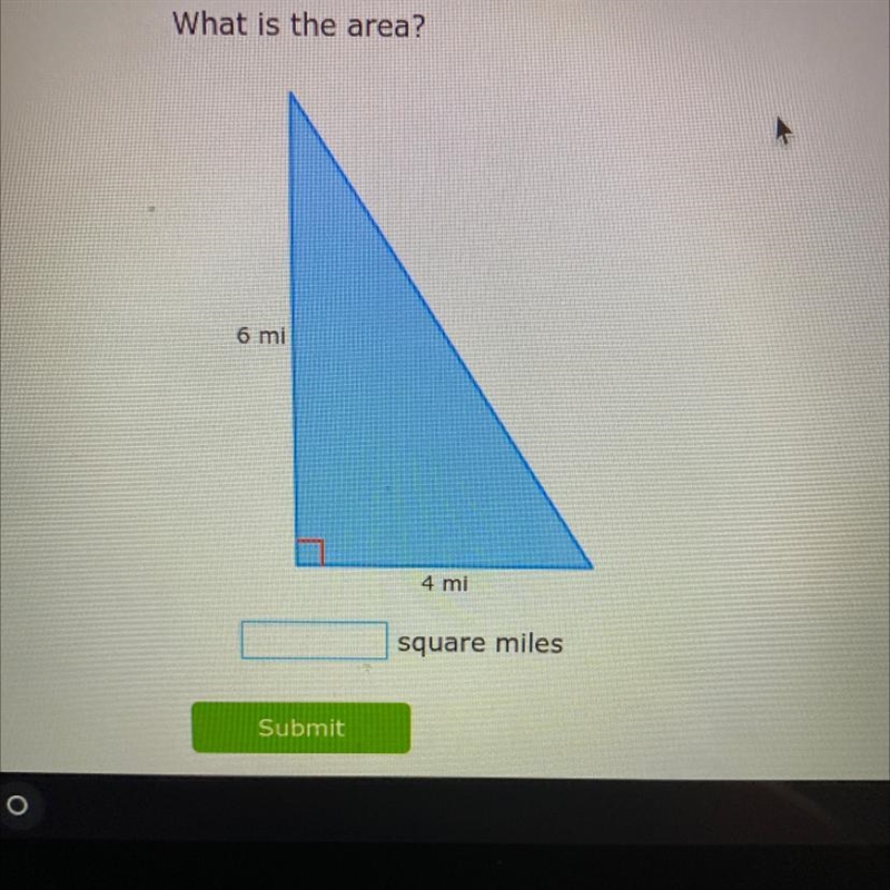 What is the area? 6 mi 4 mi square miles-example-1