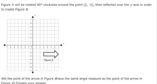 Will the point of the arrow in Figure Bhave the same angle measure as the point of-example-1