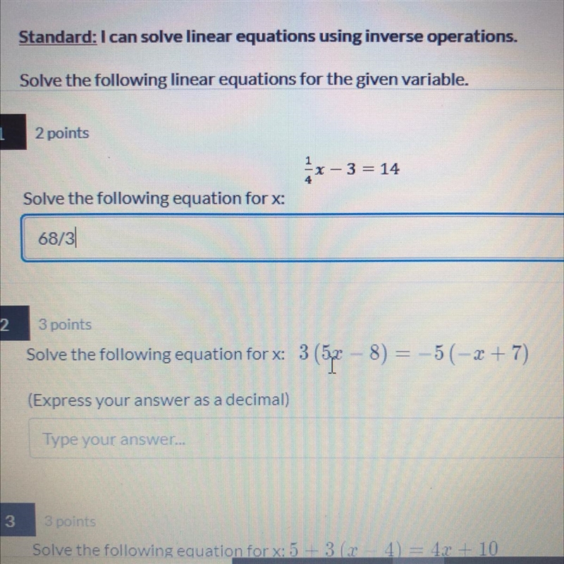 Help for the second answer it says express your answer as a decimal I need help and-example-1