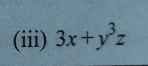 Find the factors of following : 3x + y^3 z​-example-1