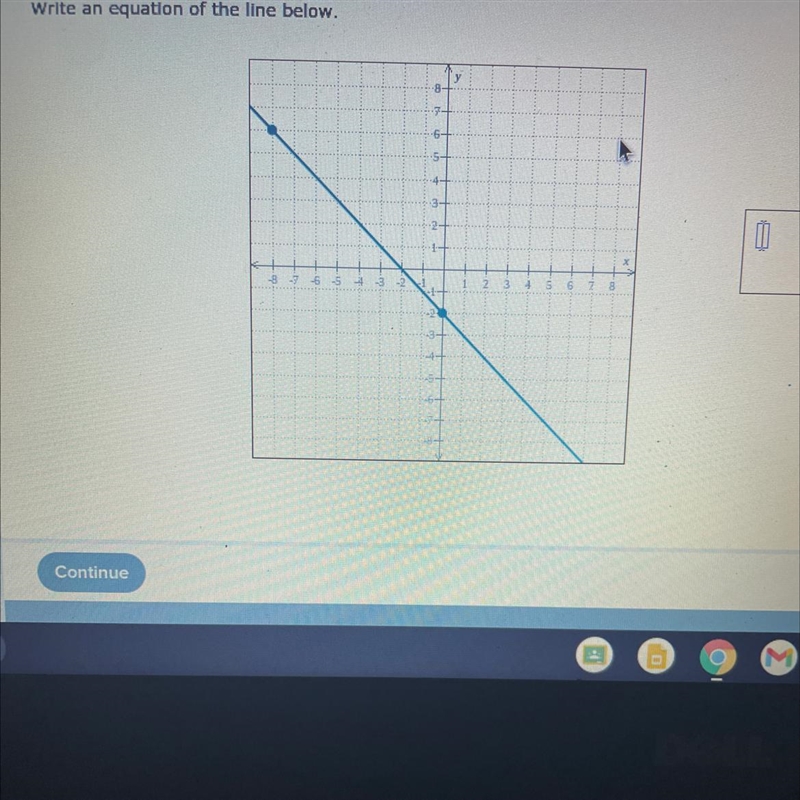 Write an equation of the line below-example-1