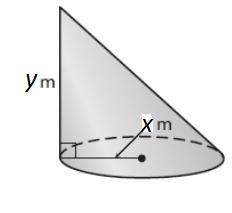 In the polyhedron above x=5 m and y==20 m. The volume of the polyhedron is _____ m-example-1