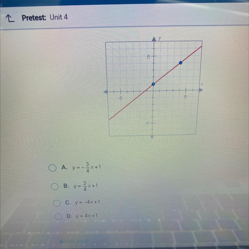 Question 6 of 23 What is the slope-intercept equation of the line below?-example-1