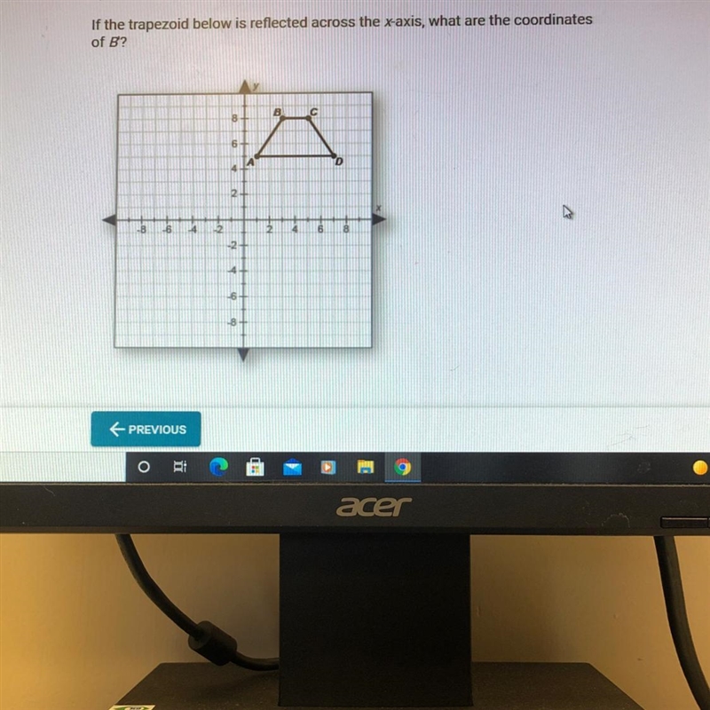 If the trapezoid below is reflected across the x-axis, what are the coordinates of-example-1