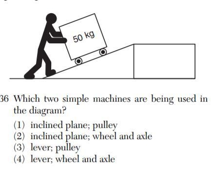 Which two simple machines are being used in the diagram-example-1