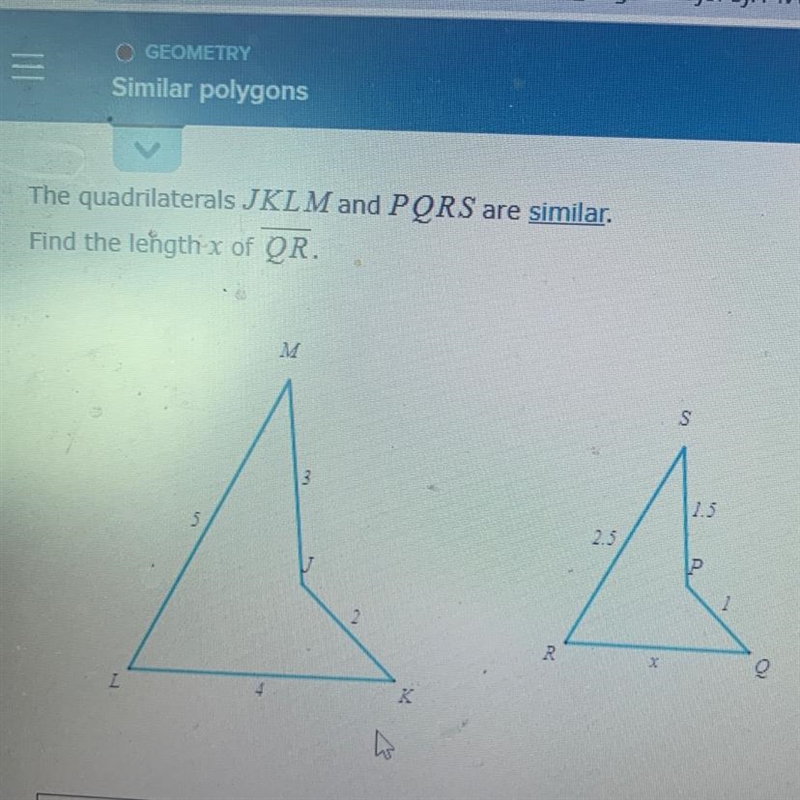 Find Length of x line OR-example-1