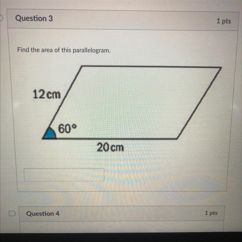 May someone please help me find the area of this parallelogram? thank you!-example-1