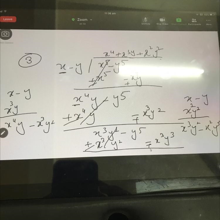 (x^5-y^5) divided (x-y) See in the picture I have done till here but can anyone tell-example-1