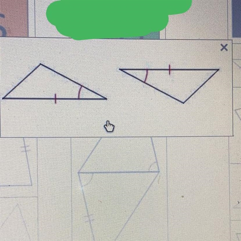 Is this HL, SSS, NOT CONGRUENT OR SAS-example-1