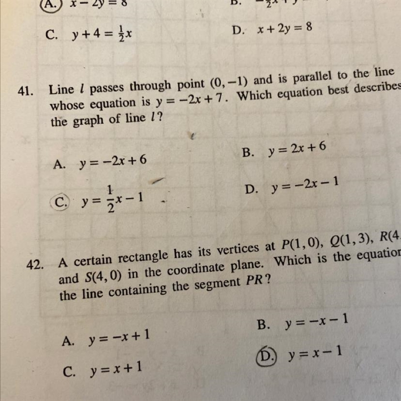 Line l passes through point (0, -1) and is parallel to the line whose equation is-example-1