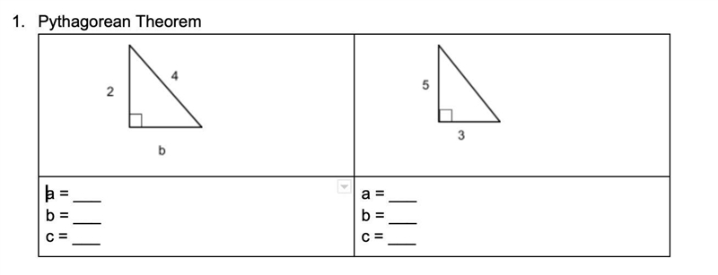 Help with the Pythagorean Theorem-example-1