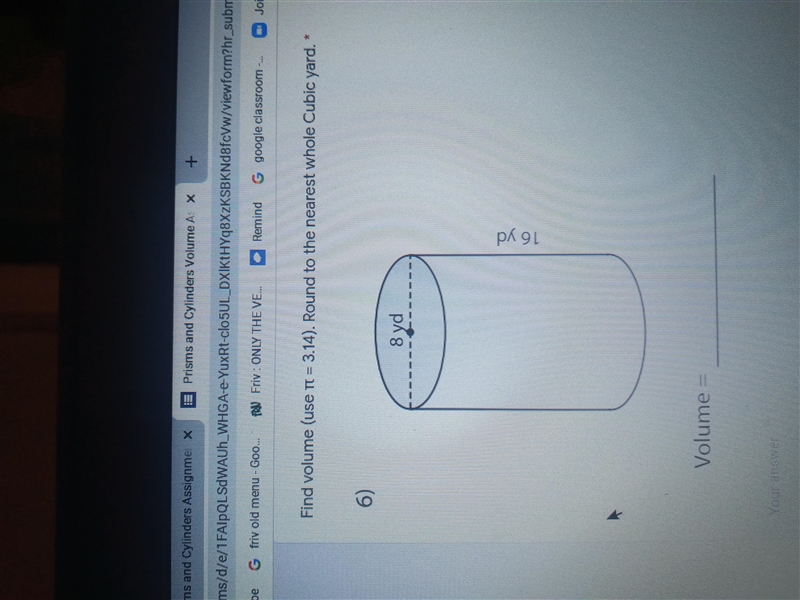 Find volume and round to the nearest whole cubic yard.-example-1