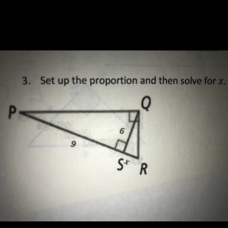 HELP PLEASE!!!!! HIGH POINTS!!!!! 3. Set up the proportion and then solve for x. Р-example-1